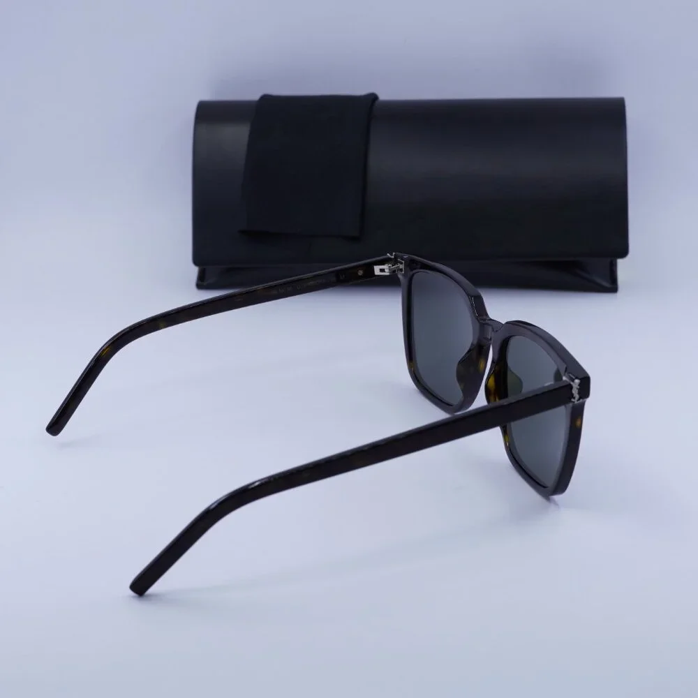 🕶️ New Saint Laurent SLM146 002 Sunglasses - Havana Frame, Grey Lenses - Picture 11 of 11